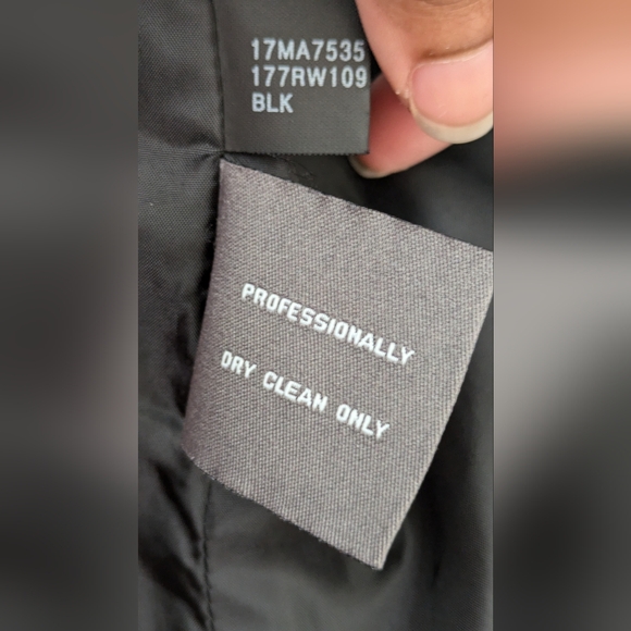 KENNETH COLE REACTION Coat 10 Long Wool Overcoat Charcoal black - Picture 7 of 7